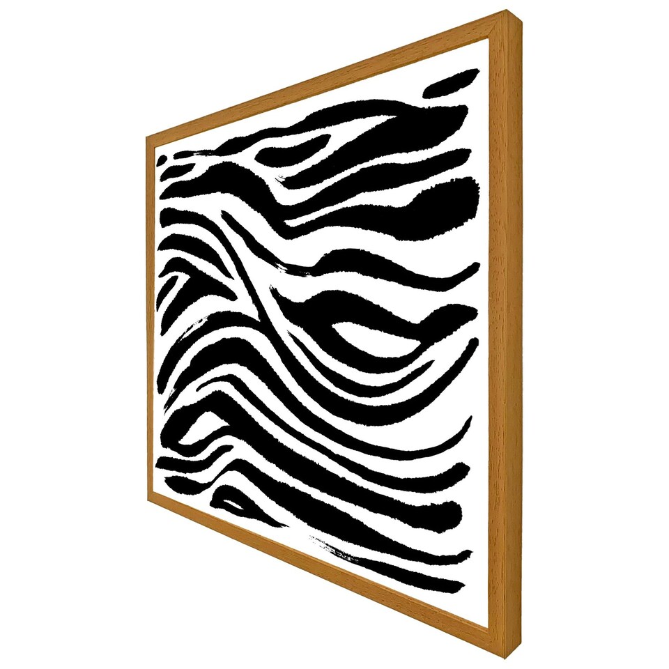 image 1 of Zebra stripes print (Picture Frame) White | L