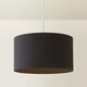 image 4 of ValueLights Reni Black Fabric Large Drum Shade | Black