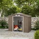 image 2 of Outsunny 7 x 4ft Garden Shed with Foundation and Vents Light Brown