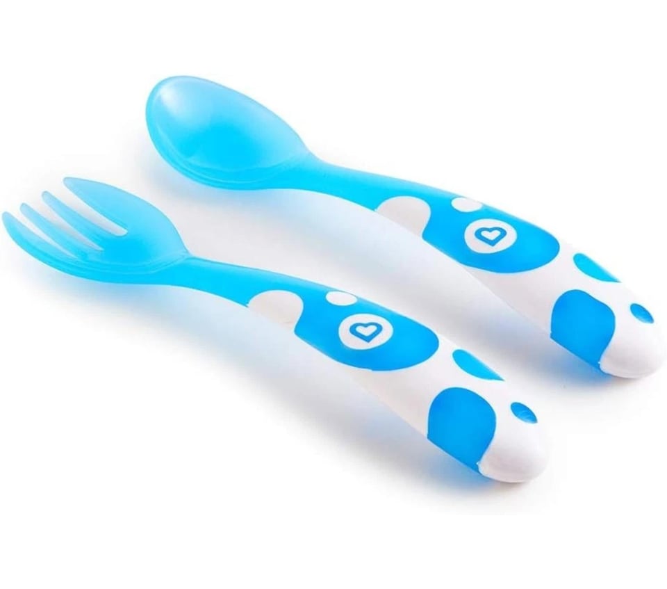 image 1 of Munchkin Baby Feeding Multi Forks and Spoons Scoop Soft Tip Travel Trening 12m+