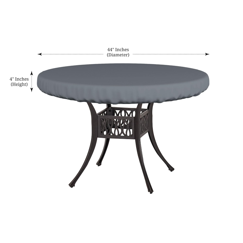 image 1 of Covers&All Waterproof & UV-resistant Round Table Top Cover, 44 in Diameter x 4 in H, Grey