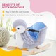 image 4 of HOMCOM Animal Baby Rocking Horse Penguin Plush Musical Button w/32 Songs Wood