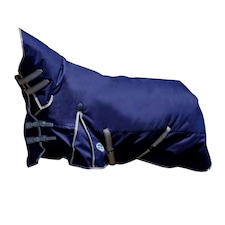 Weatherbeeta Comfitec Lite Plus Essential Combo Neck Turnout Rug - Navy/Silver/Red - 5 ft 3