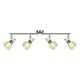 image 1 of Jaron 4 Light Polished Chrome & Glass Spotlight Ceilng Bar