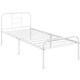 image 2 of Yaheetech Romantic 3ft Single Metal-Framed Bed with High Headboard White