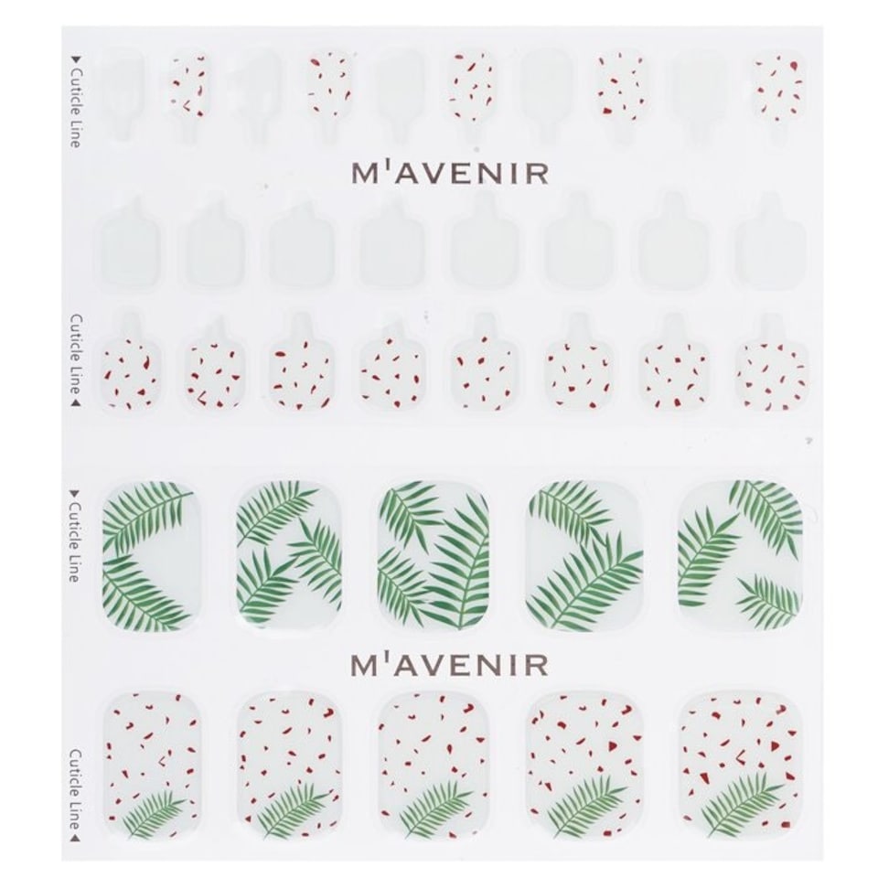 image 1 of Nail Sticker (patterned) - # Greenery Pedi - 36pcs Green