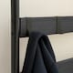 image 6 of Harbour Housewares Square Steel Coat Rack with Shoe Storage Bench - Black/Black | Black | Black/Black | One Size