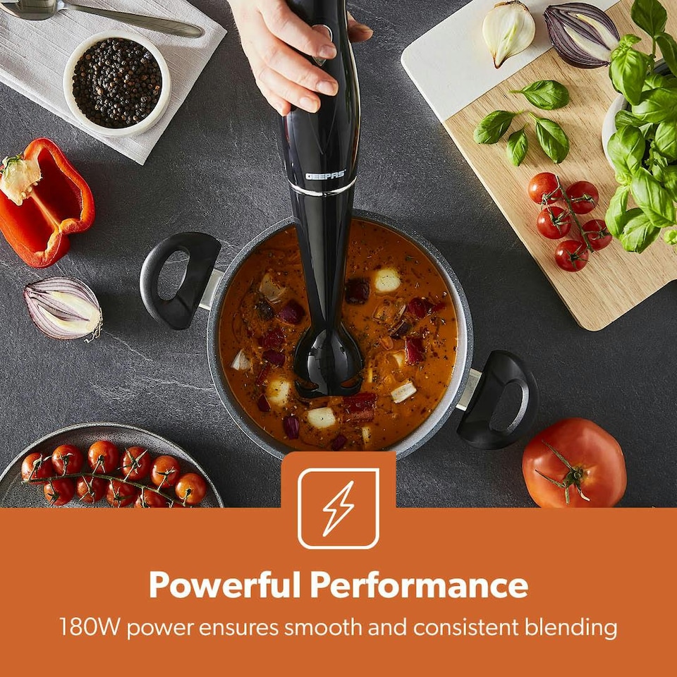 image 1 of GEEPAS 500W Jug Blender and 180W Hand Blender set | Black