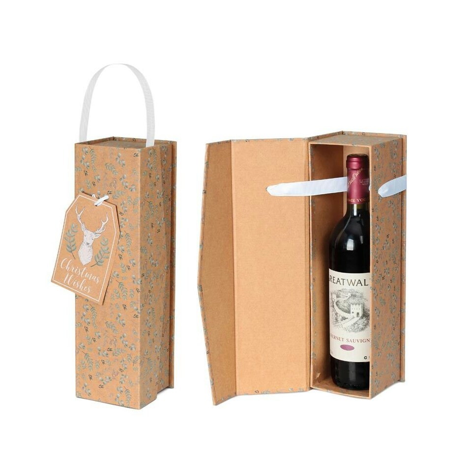 Christmas Woodland Wonder Design Bottle Box