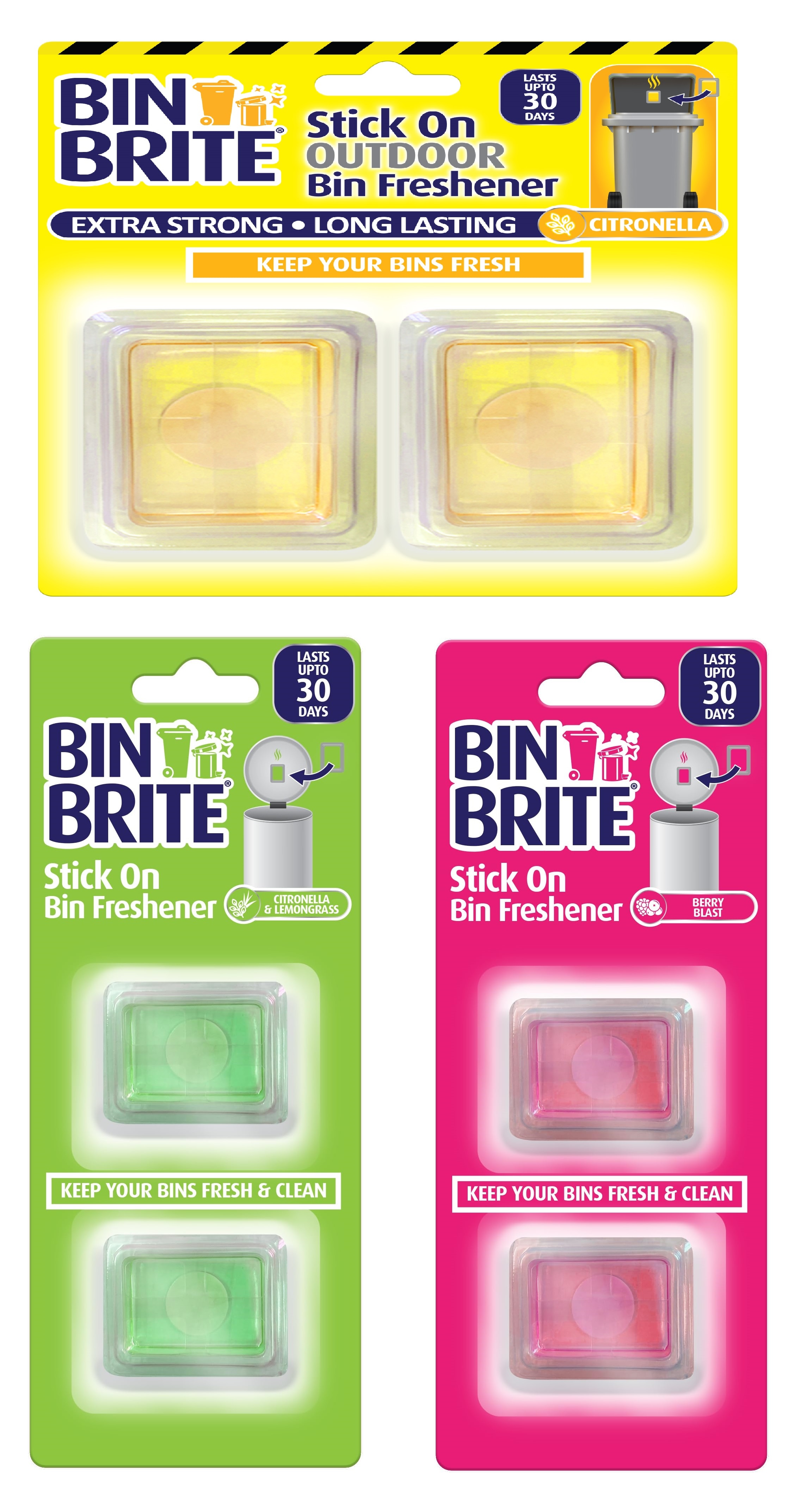Pack of 6 Bin Brite Sticks for Bin Freshener