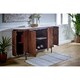 image 3 of Miel Mango Wood Sideboard With Marble Top & Metal Legs