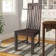 image 2 of Geneva Long Back Solid Seat Chair (Set of 2) - Mango Wood - Dark Finish Brown