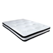 3D Quilted Tuft Mattress - 20cm Deep, Soft Comfort, Airflow Border | Black | Double