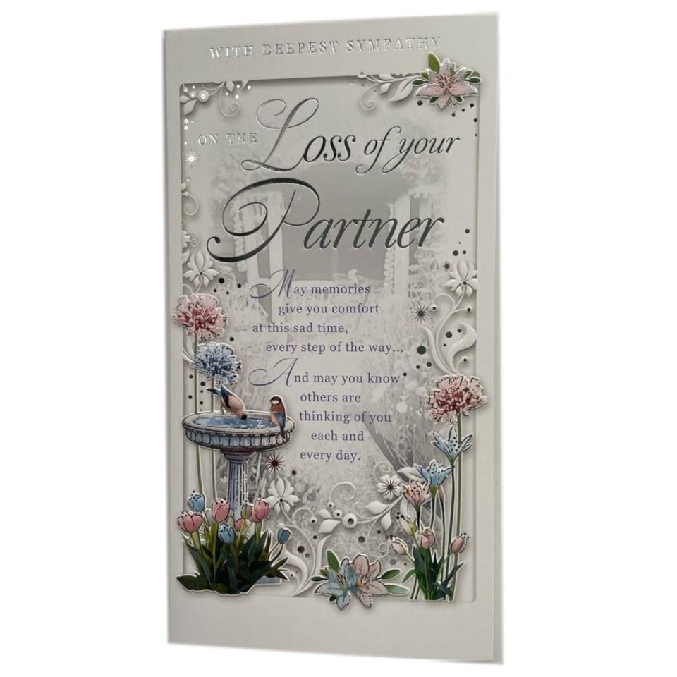 image 1 of Loss of Partner Sympathy Opacity Card