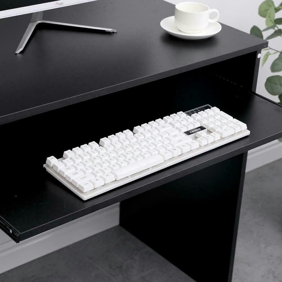 image 1 of Computer Desk PC Laptop Table Home Office Study Workstation Brown
