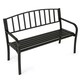 image 1 of COSTWAY Outdoor Bench 127cm Garden Loveseat with Backrest Black