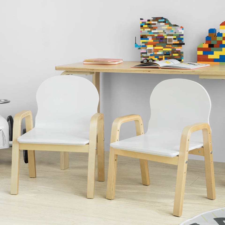 image 1 of SoBuy KMB24-Wx2,Set of 2 Kids Chairs Wooden Children Chairs