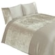 image 2 of Velvet Polycotton Duvet Cover Set with Pillowcase Brown | Natural | King