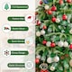 image 8 of COSTWAY 7FT Pre-lit Artificial Christmas Tree w/ 450 LED Lights Green