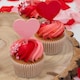 image 1 of Pink & Red Heart Pick Acrylic Cake Toppers - Pack of 6