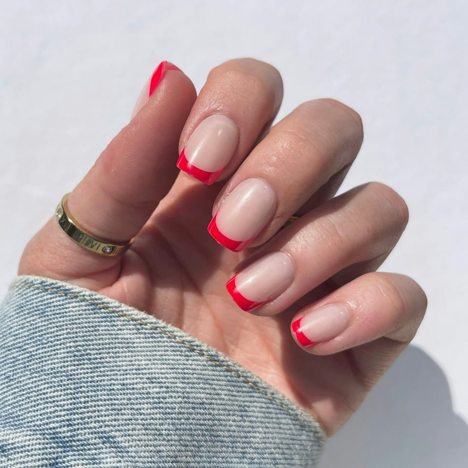 image 1 of House Of Amor - False Nails - Fiery French - Press On Nails - Clear