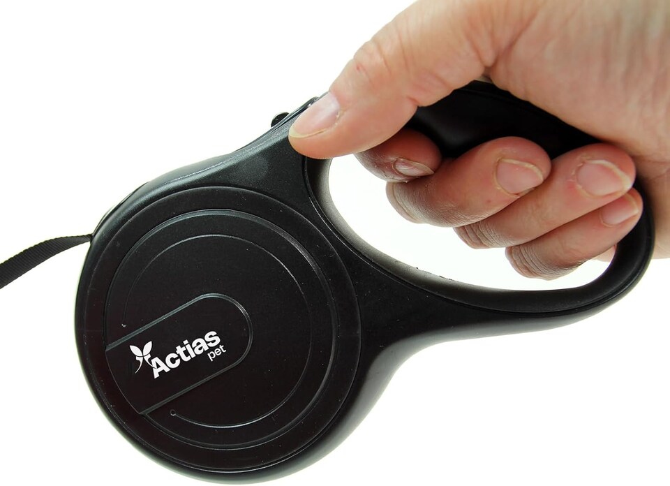 image 1 of Actiaspet Retractable Dog Lead Training Pet Leash 5m Max 50kgs Extendable (Black)