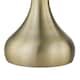 image 6 of Set of 2 Romana - Antique Brass Touch Table Lamp with Linen Shades