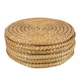 image 1 of Argon Tableware Round Woven Palm Leaf Placemats - 30cm - Pack of 6 Brown