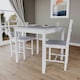 image 4 of Vida Designs Yorkshire 2 Seater Dining Set 3 Piece Table & Chairs, White & Grey