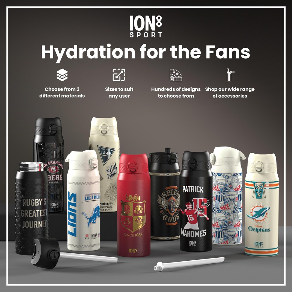 image 1 of NFL x Sports, Vacuum Insulated Steel Bottle, Series, 750ml (24oz) | Cream | NFLPA Icon Jaxon Smith-Njigba | One Size