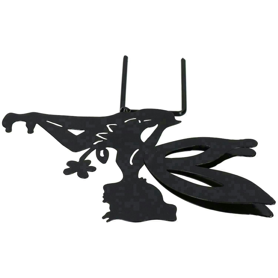 image 1 of Set of 4 Small Black Fairy Silhouettes With Stake Garden Deco Ornament
