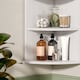 image 6 of VonHaus Holbrook White Bathroom 3 Tier Corner Shelf