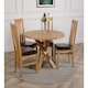 image 2 of Oregon Round Oak Dining Table and 4 Princeton Chairs | Brown | Brown | 1