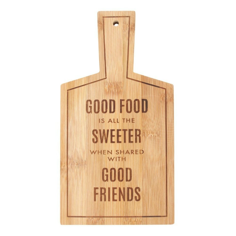 image 1 of Something Different Sweeter When Shared Bamboo Chopping Board - Brown - One Size