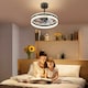 image 7 of HOMCOM Ceiling Fan Light with 3 Colour, Timer, Reversible, Remote, Black