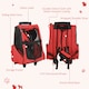 image 5 of PawHut Pet Travel Backpack Bag Cat Puppy Dog Carrier w/ Trolley and Telescopic