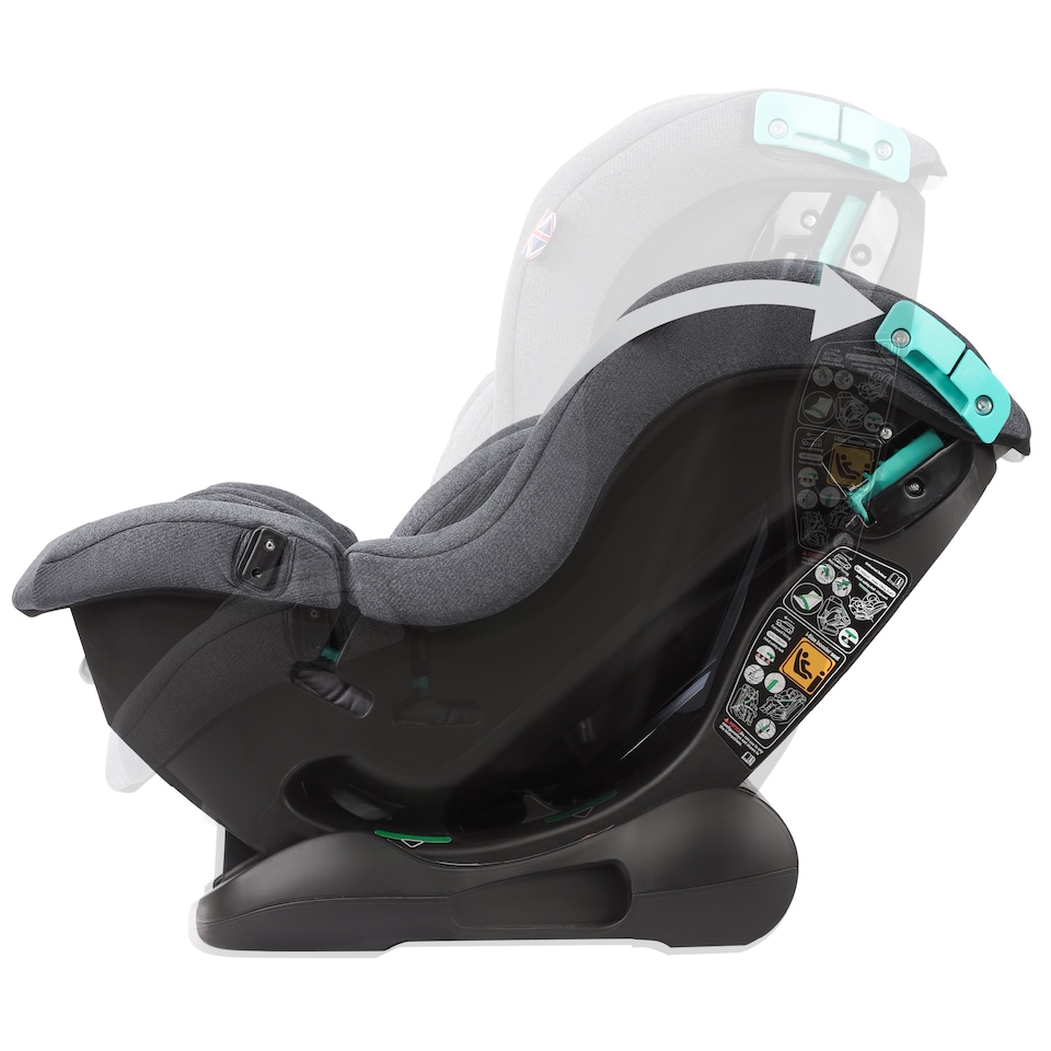 image 1 of Cozy N Safe Fitzroy+ i-Size Car Seat 40-150cm, Extended Rear Facing, Forward & Rear Facing, 5 Point Harness, Side Impact Protection, Adjustable Headrest, Cup Holder, Birth to 12 Years (Slate)