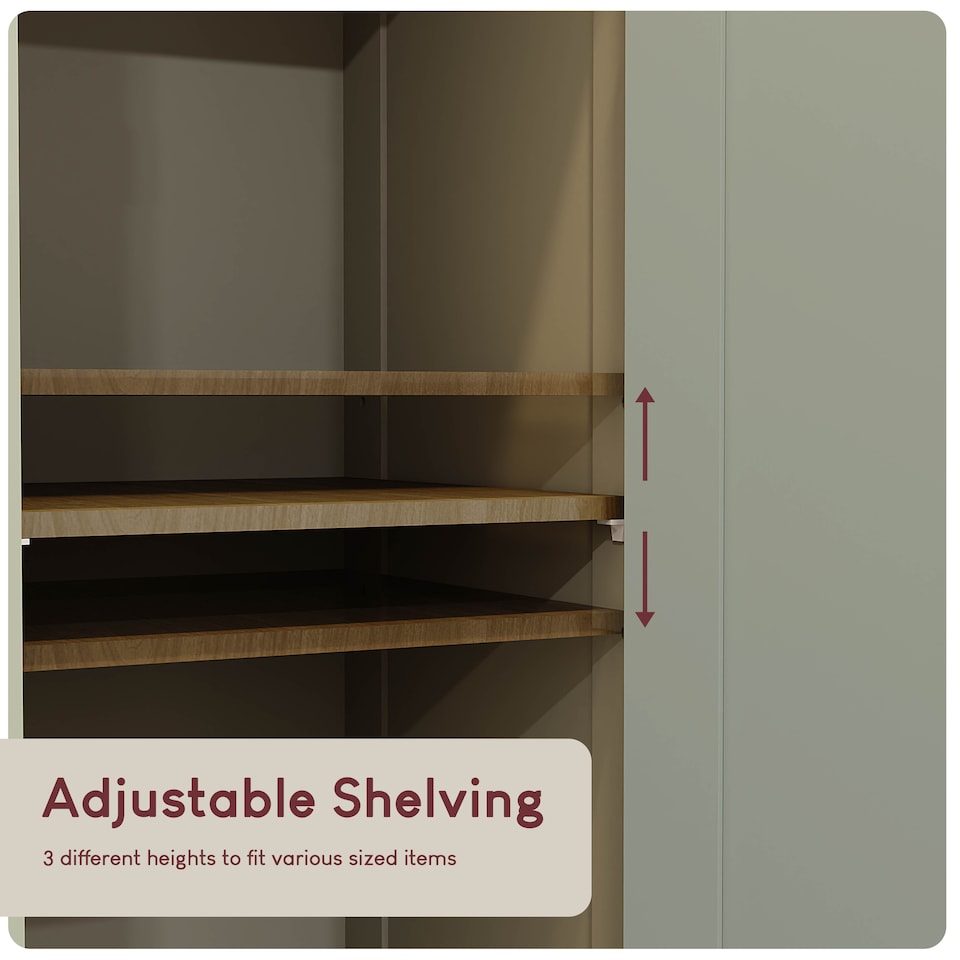 image 1 of Bath Vida Priano 2 Drawer 2 Door Freestanding Bathroom Cabinet, Grey & Oak