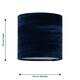 image 5 of First Choice Lighting Set of 2 Navy Blue Crushed Velvet 15.5cm Table Lamp Shades Blue