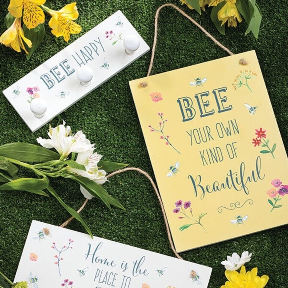 image 1 of English Tableware Company Bee Happy Beautiful Wall Plaque