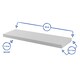 image 3 of Harbour Housewares Modern Floating Wall Shelves - 80cm - White