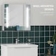 image 3 of Illuminated Bathroom Mirror Cabinet 650 x 700Hmm LED Bathroom Mirror with Lights Touch Switch, Adjustable Shelf,  USB Charge, White
