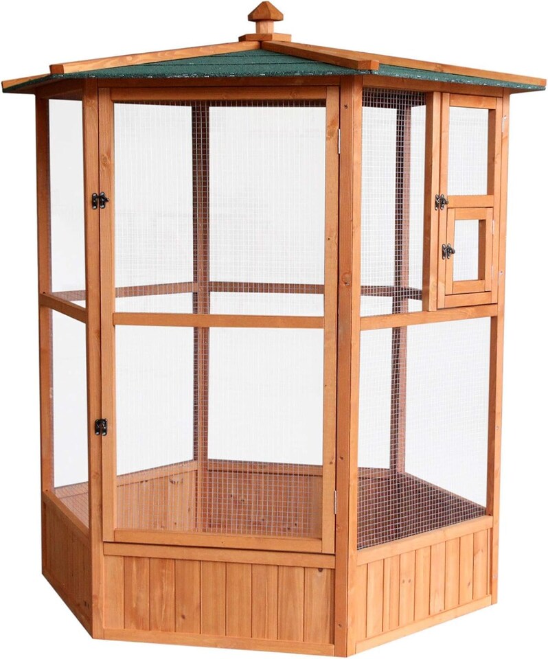 image 1 of Actiaspet Large Wooden Aviary for Birds & Small Animals | 1500 x 1500 x 1600 mm