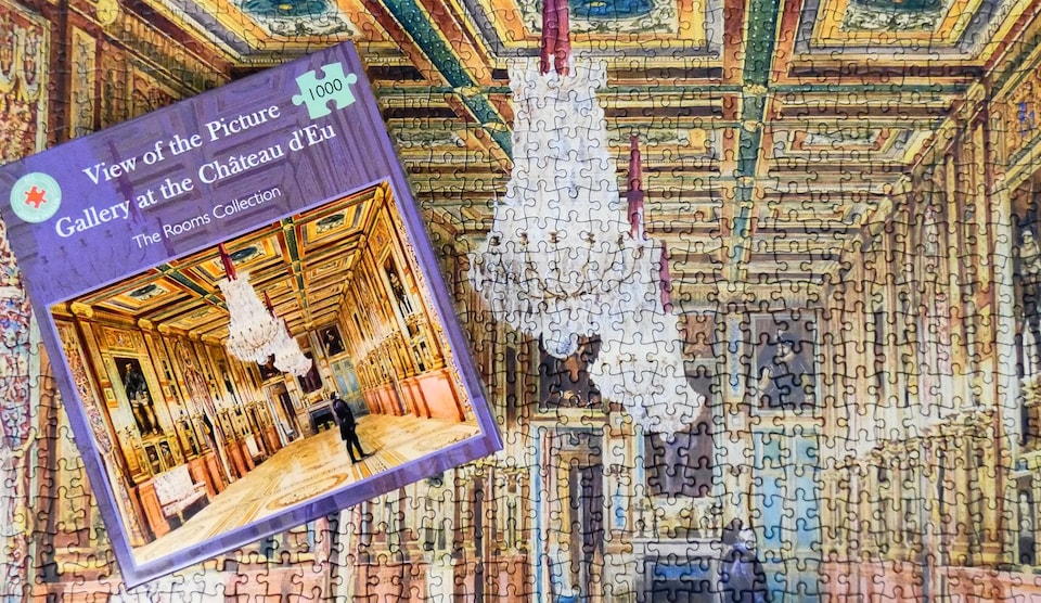 image 1 of View of the Picture Gallery at the Chateau d Eu 1000 piece jigsaw