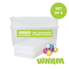 Wham Festive 4-Piece Christmas Storage Set | Clear