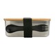 image 4 of XD Collection Bamboo Lunch Box - Silver - One Size