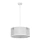 image 2 of Corona Cylindrical 3 Light Pendant, White Polished Nickel