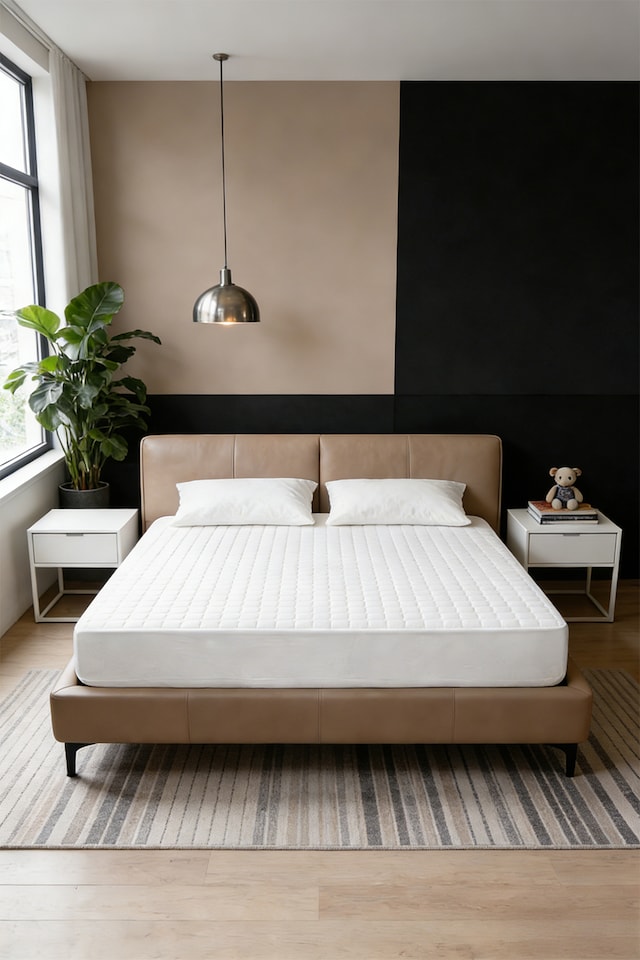 image 1 of Living and Home King Deep Fit Quilted Fitted Sheet- Double Size | White | Double