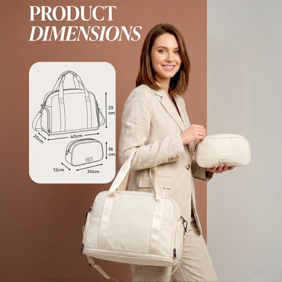 image 1 of Lugg Duffle and Toiletry Bag Set Waterproof Expandable Cabin Size 2 Piece