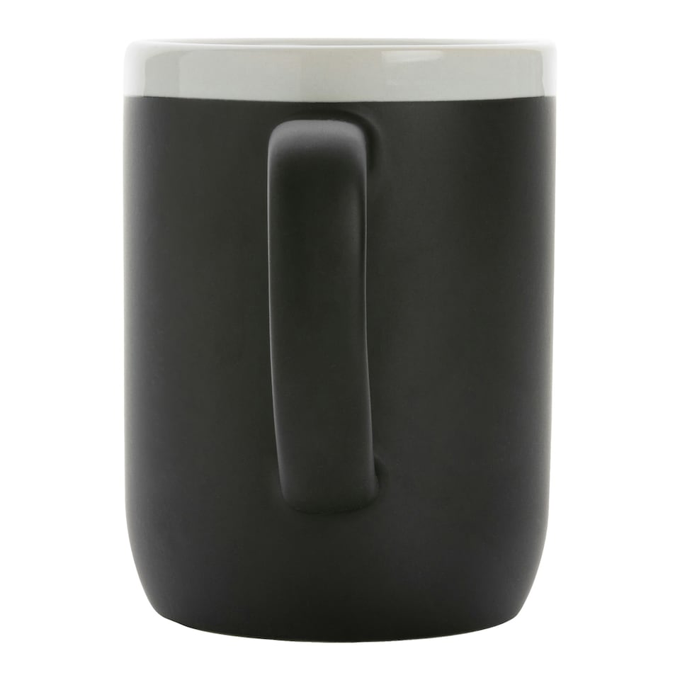 image 1 of XD Collection Contrast Rim Ceramic 300ml Mug - Black/White - One Size